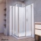 Cornerview Shower Enclosure, Base, and Backwall Kit