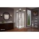 Cornerview Shower Enclosure, Base, and Backwall Kit