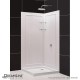 Cornerview Shower Enclosure, Base, and Backwall Kit